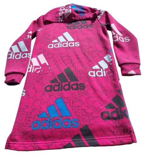 Robe sweat rose à capuche 9-10 ans