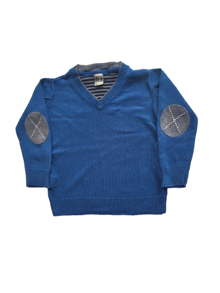 Pull bleu en maille 24 mois