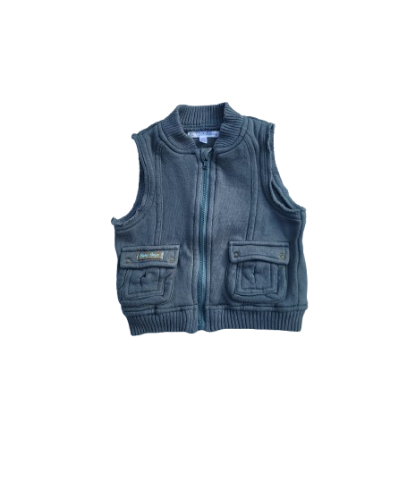 Veste verte sans manches 6 mois