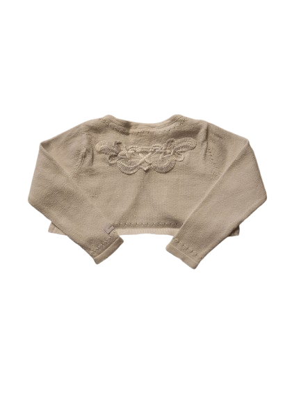 Gilet blanc pailleté court 18 mois