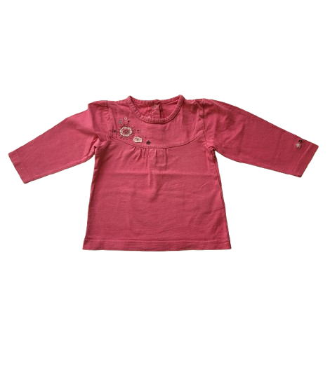 Tee-shirt rose manches longues 18 mois