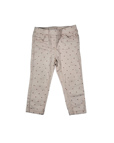 Pantalon rose imprimé cœurs 24 mois