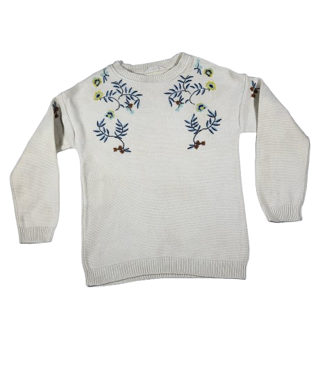 Pull crème en maille 7 ans