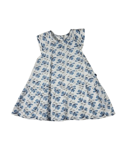 Robe blanche imprimé fleurs 6 mois