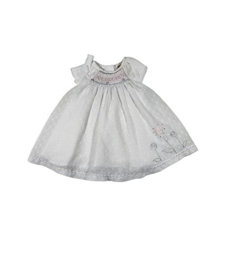 Robe blanche avec bloomer 1 mois