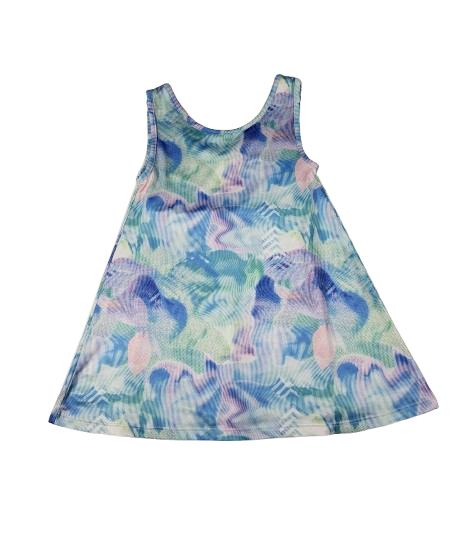 Robe bleu imprimée avec combishort intégré 5 ans