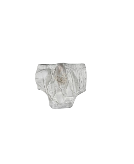 Robe blanche de cérémonie avec tulle et bloomer 3 mois