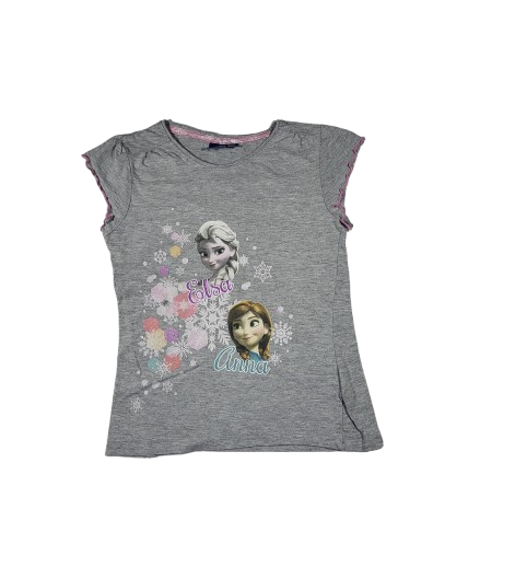Tee-shirt gris Reine des neiges 8 ans