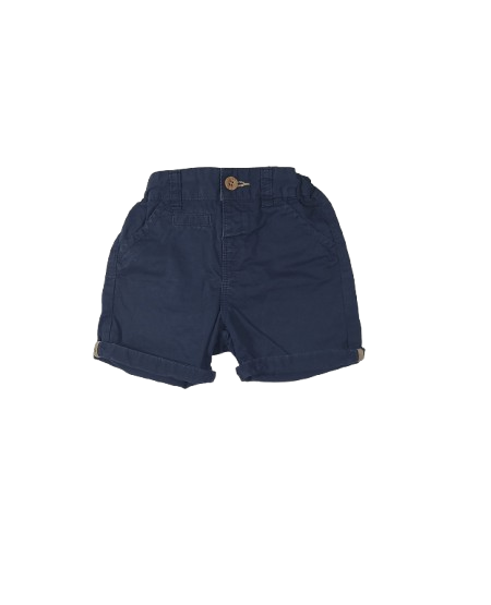 Short bleu foncé taille ajustable 24 mois