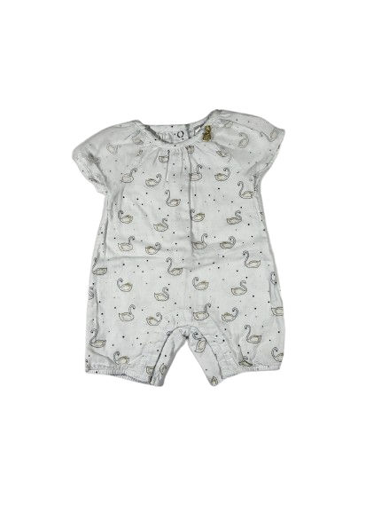 Combishort blanche 1 mois