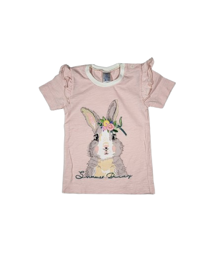 Tee-shirt rose 3-6 mois