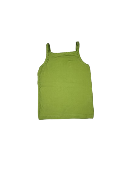 Tee-shirt vert à fines bretelles 18 mois