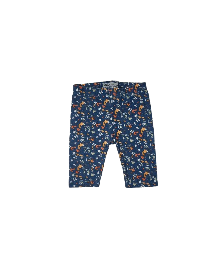Legging court bleu imprimé 18 mois
