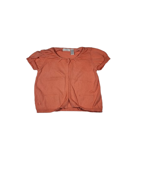 Gilet orange manches courtes 12 mois