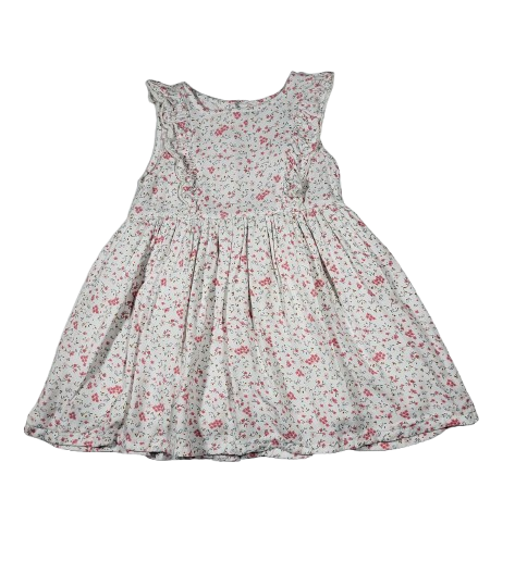 Robe blanche fleurie 24 mois