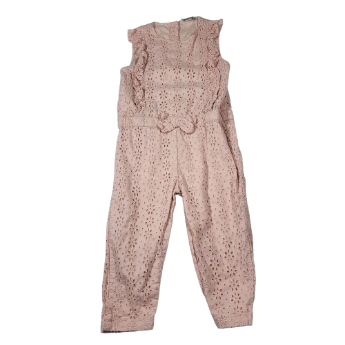 Salopette rose en broderie 24 mois