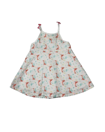 Robe blanche imprimée 6 mois