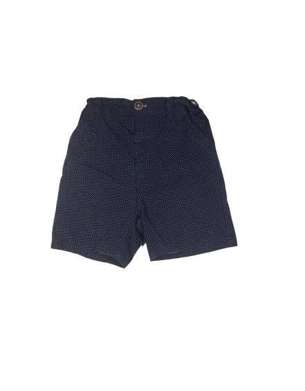 Short bleu foncé taille ajustable 3 ans
