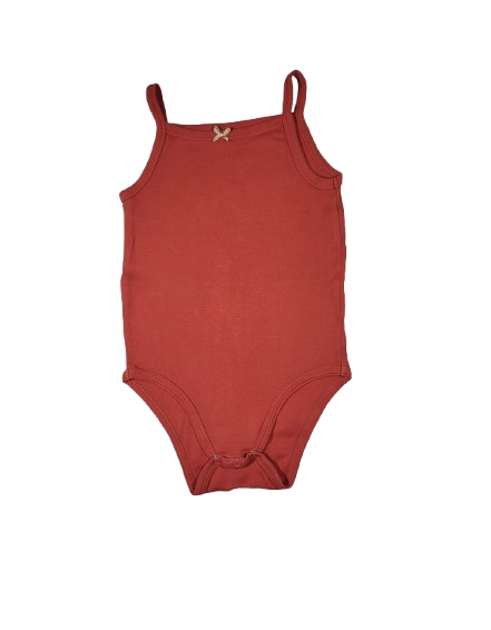 Body rouge à fines bretelles 24 mois
