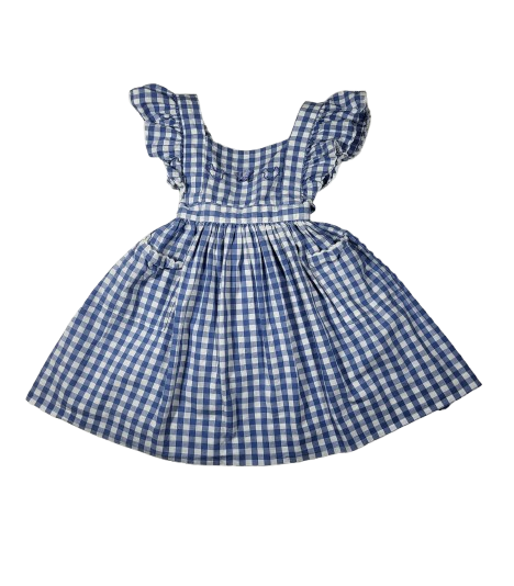 Robe à carreaux bleu 24 mois