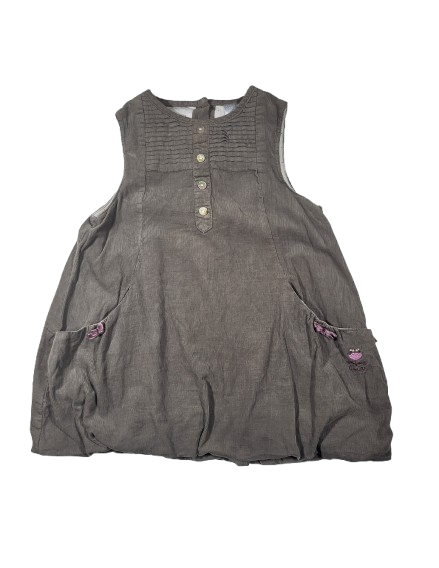 Robe grise en velours 24 mois