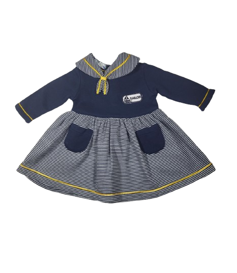 Robe bleu rayée 3 mois