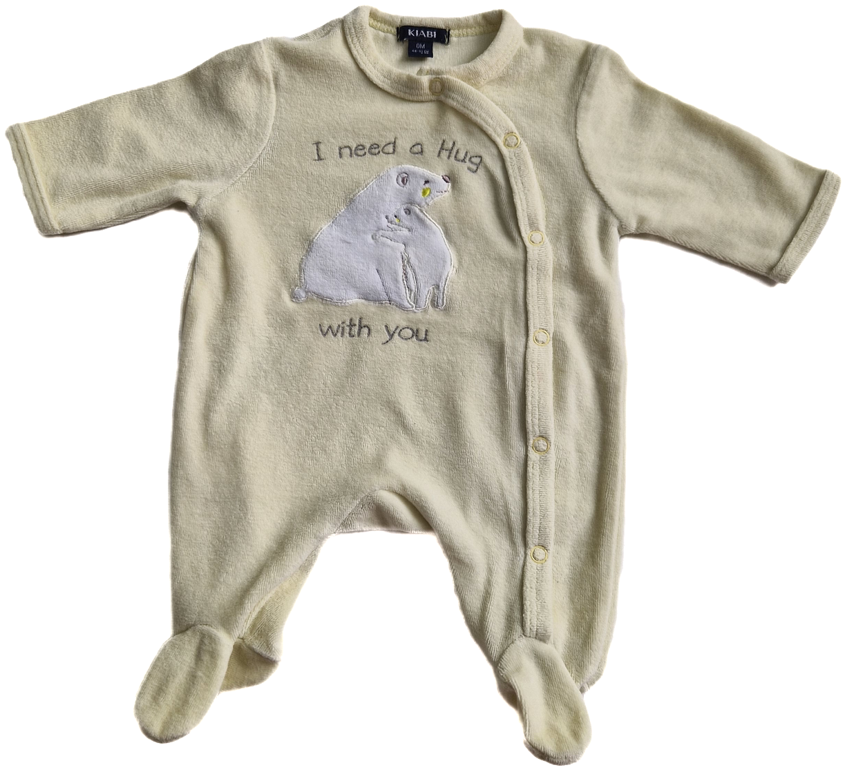 Pyjama jaune en velours naissance