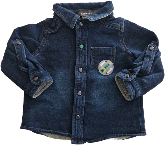 Chemise bleu foncé 6 mois