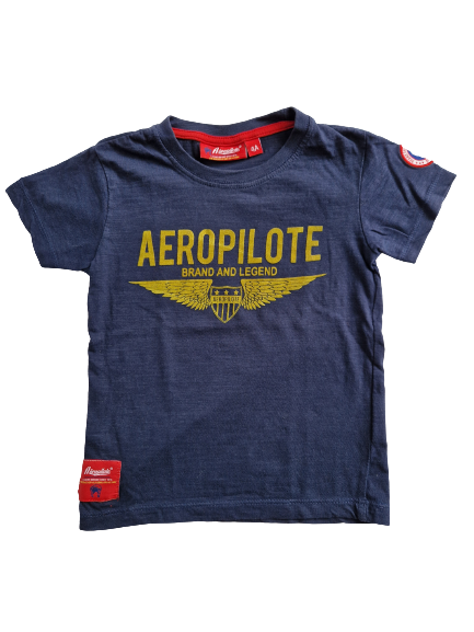 Tee-shirt bleu Aéropilote 4 ans