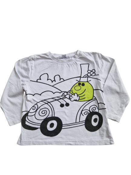 Tee-shirt gris manches longues Monsieur Madame 3 ans