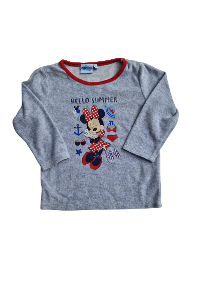 Pyjama en velours gris Minnie Disney 3 ans