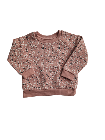 Sweat rose fleuri PRIMARK  9 - 12 mois