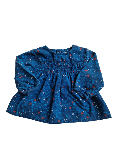 Blouse bleu imprimé 3 mois