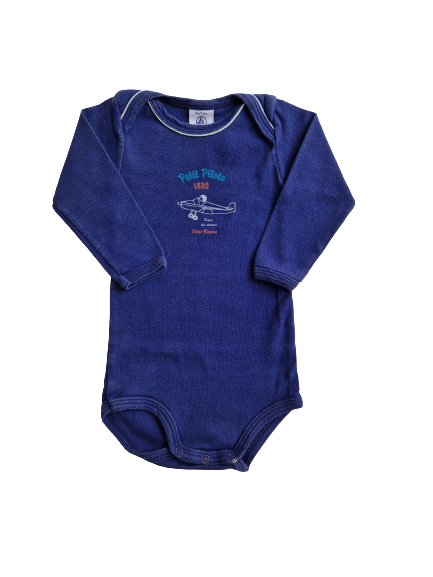 Body bleu Petit Bateau 9 mois