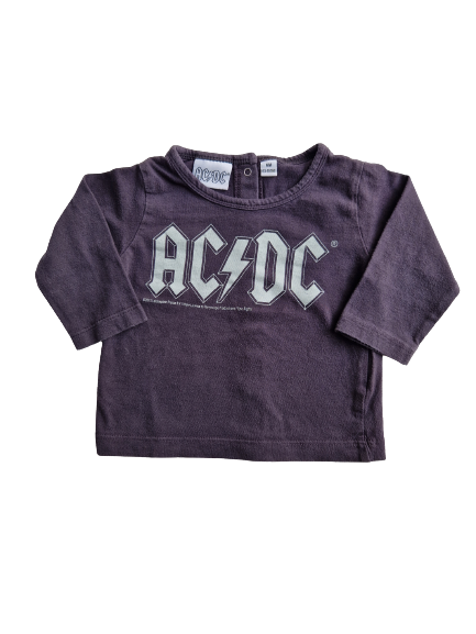 Tee-shirt noir manches longues ACDC 6 mois