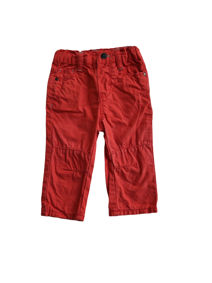 Pantalon toile rouge Obaïbi 3 mois