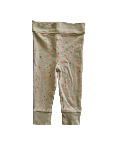 Pantalon de jogging vert imprimé papillon Orchestra 9 mois