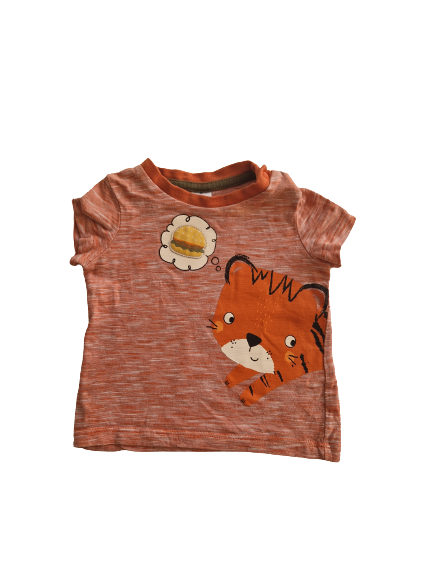 Tee-shirt orange Baby Club 6 mois