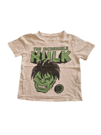 Tee-shirt blanc motif Hulk H&M 3 - 4 ans