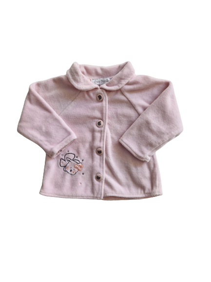 Veste rose en velours Petit Kimbaloo 1 mois