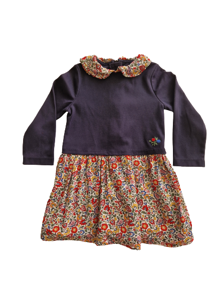 Robe bleu imprimé fleurs Sergent Major 3 ans