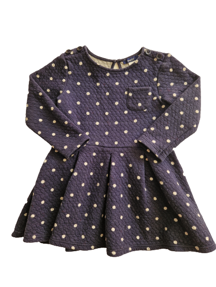 Robe bleu à pois blanc Okaïdi 3 ans