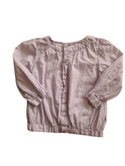 Blouse violette fil argenté Kidkanaï 24 mois