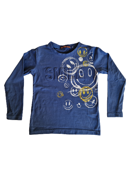 Tee-shirt bleu manches longues Us Free Star 5 ans