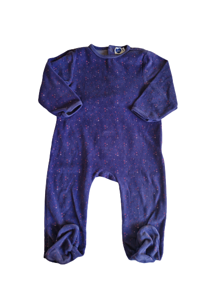 Pyjama violet en velours Mots d'enfants 24 mois