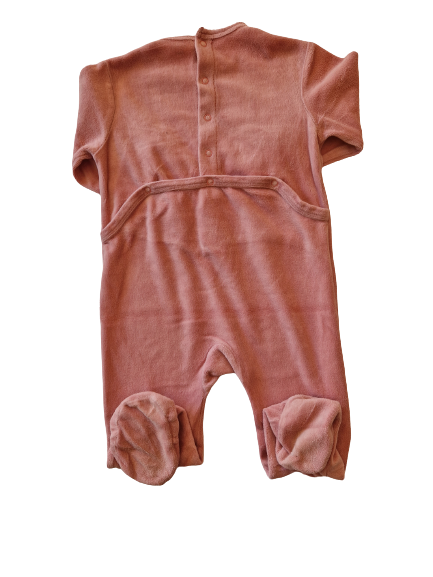 Pyjama rose en velours Kiabi 24 mois