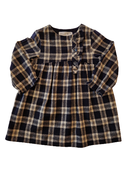 Robe à carreaux bleu Zara 4 ans