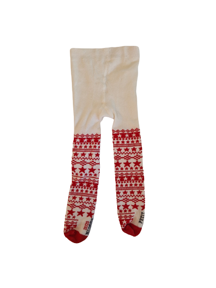 Collant rouge et blanc motif étoiles Petit Beguin 1 - 6 mois