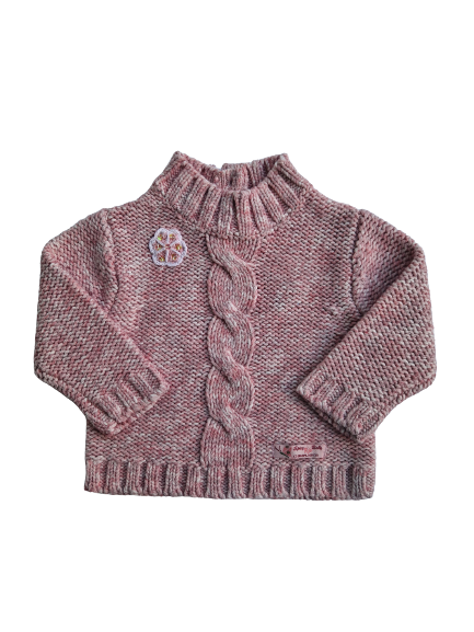 Pull en maille rose Complices 6 mois