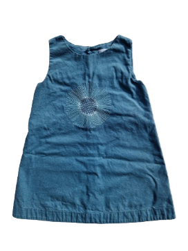 Robe bleu vert Obaïbi 3 ans